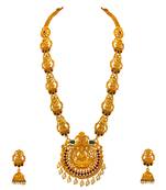Gold crystal necklace-sets