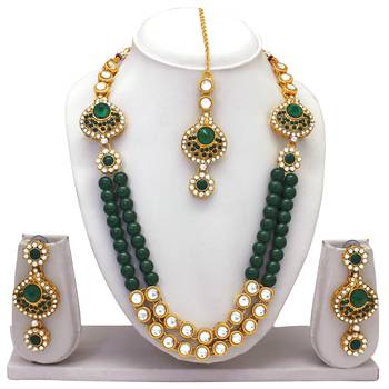 Green crystal necklace-sets 1