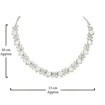 Silver crystal necklace-sets 3