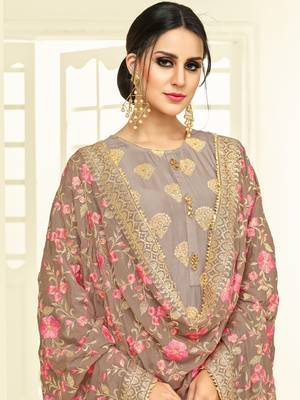 Grey printed silk salwar 2