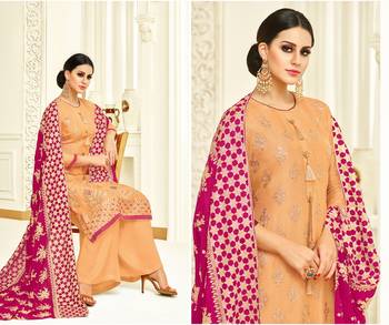 Orange printed silk salwar 2