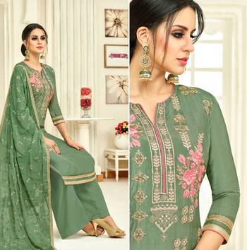 Green printed silk salwar 2