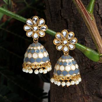 Grey jhumkas 1