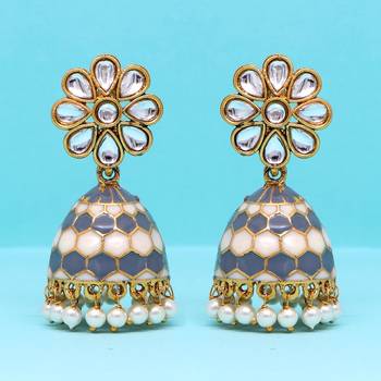 Grey jhumkas 2