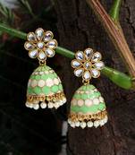 Green jhumkas