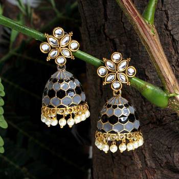 Grey jhumkas 1
