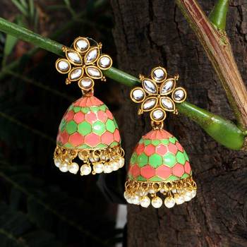 Pink jhumkas 1
