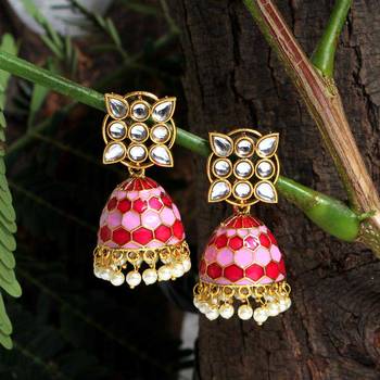 Pink jhumkas 1