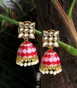 Pink jhumkas