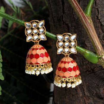 Pink jhumkas 1