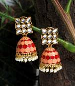 Pink jhumkas