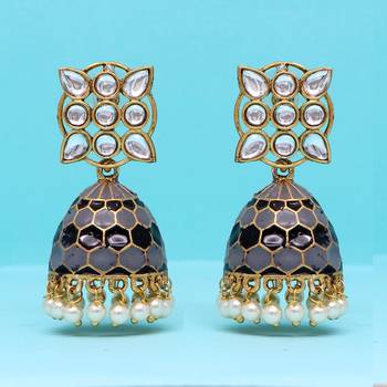 Grey jhumkas 2