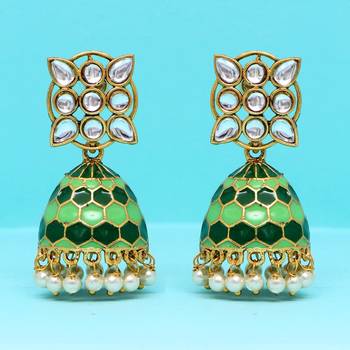 Green jhumkas 2