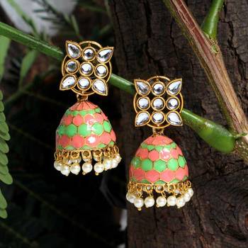 Pink jhumkas 1