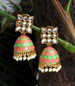 Pink jhumkas