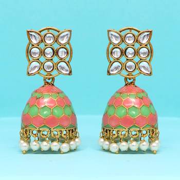 Pink jhumkas 2