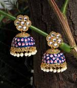 Blue jhumkas