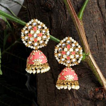 Pink jhumkas 1