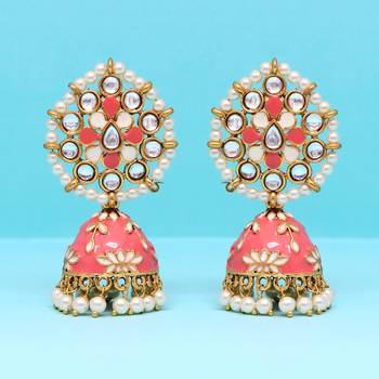 Pink jhumkas 2