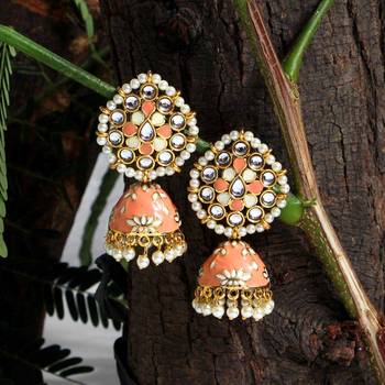 Pink jhumkas 1