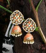 Pink jhumkas