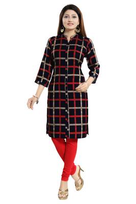 Black printed crepe kurtas-and-kurtis 3