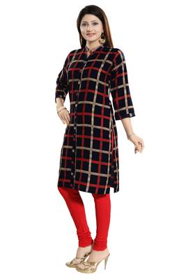 Black printed crepe kurtas-and-kurtis 4