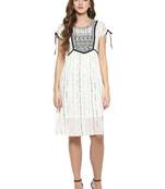 Cream woven viscose dresses