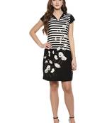 Black woven polyester dresses