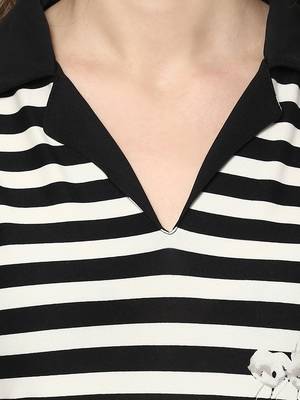 Black woven polyester dresses 5