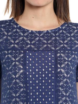 Blue woven polyester dresses 5