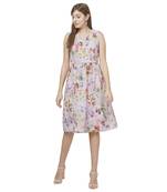 Multicolor woven polyester dresses