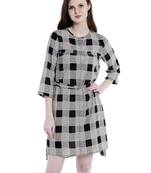 Multicolor woven polyester dresses