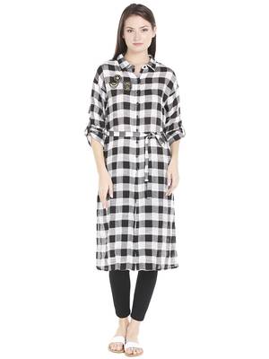 Black woven viscose dresses 1