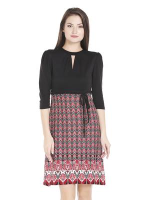 Maroon woven polyester dresses 1