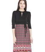 Maroon woven polyester dresses