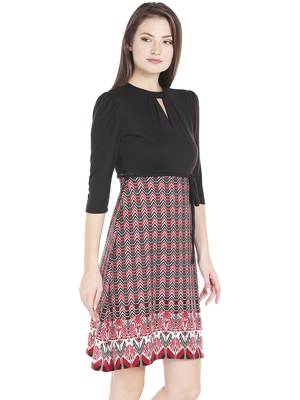 Maroon woven polyester dresses 2