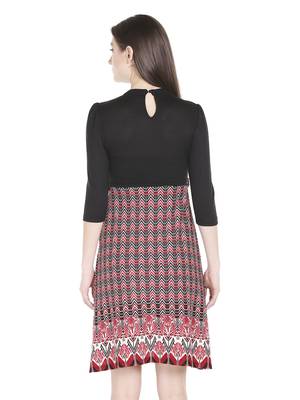 Maroon woven polyester dresses 4