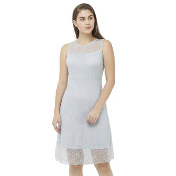 Blue woven nylon dresses 1