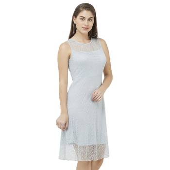Blue woven nylon dresses 2