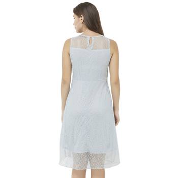 Blue woven nylon dresses 4