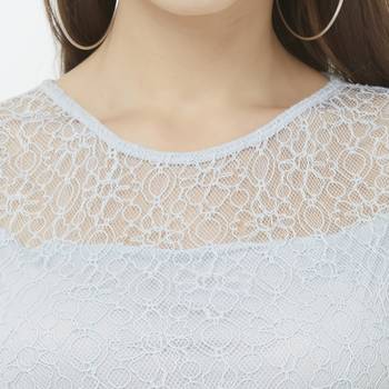 Blue woven nylon dresses 5