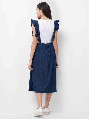 Blue woven viscose dresses 2