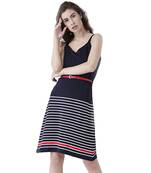 Blue woven viscose dresses