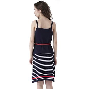 Blue woven viscose dresses 3