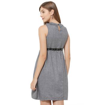 Grey woven viscose dresses 2