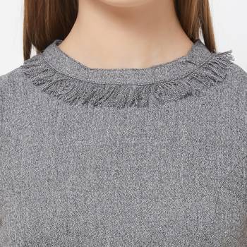 Grey woven viscose dresses 5