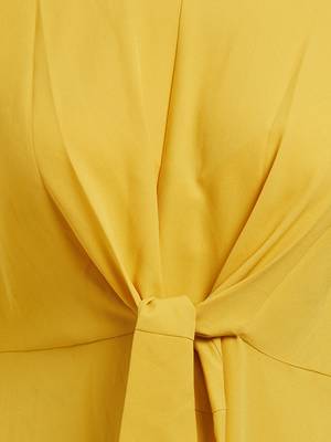 Yellow woven polyester dresses 5