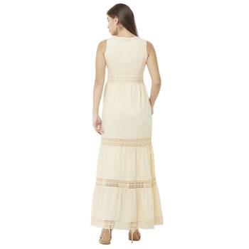 Cream woven viscose dresses 4