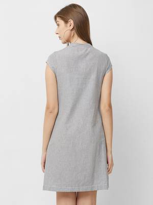 Grey woven viscose dresses 2